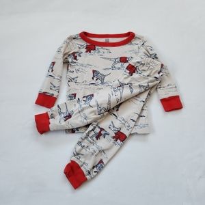 Gymboree Two Piece Dinosaur Pajamas Set, Boys Size 18-24 Months